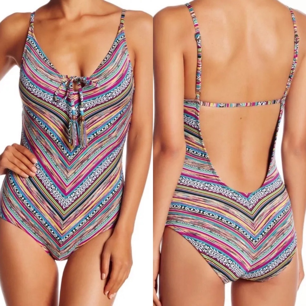 Lucky Brand Arabian Nights Print One Piece S NWT